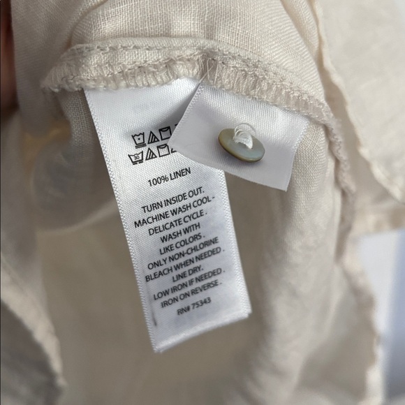Jones New York Linen Tunic in Cream - Picture 4 of 5